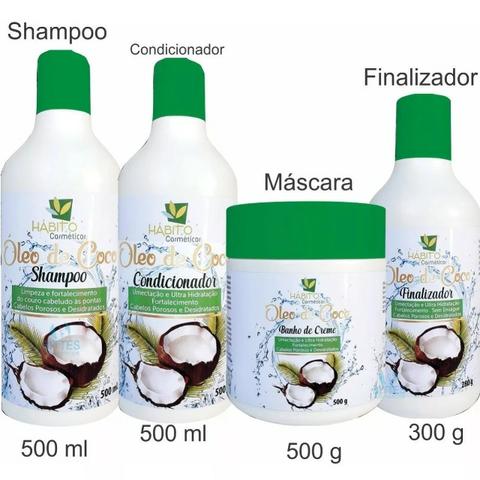 Fortalecimento Capilar Kit de Coco Hábito Cosméticos