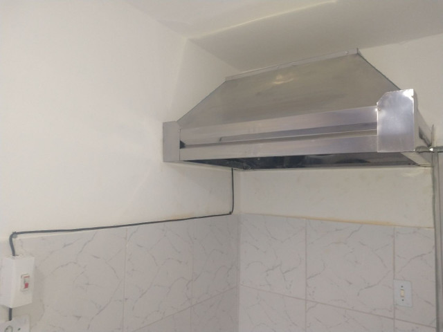 Coifa gourmet de inox mesa em inox 