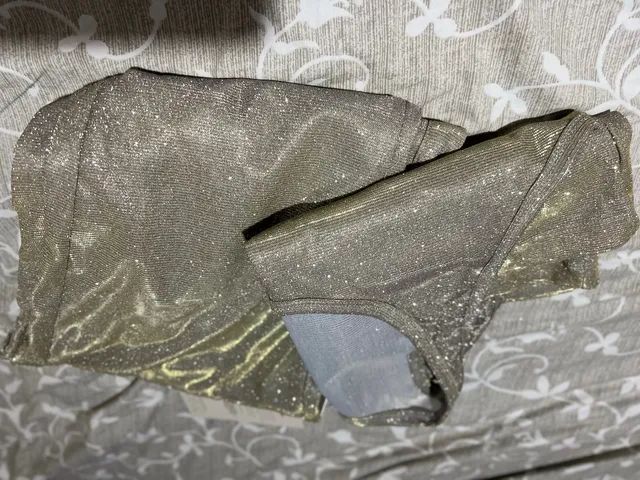 Conjunto - calça e regata lamê prata Algobao - LEIA - Foto 5