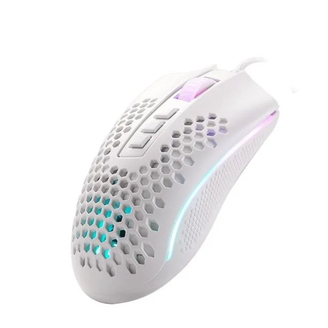 Mouse Gamer Redragon Storm Lunar White M808W-RGB 12.400DPI - WZetta - Foto 4