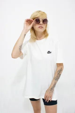 Camiseta Off-White de Algodão Orgânico - Eva - Foto 2