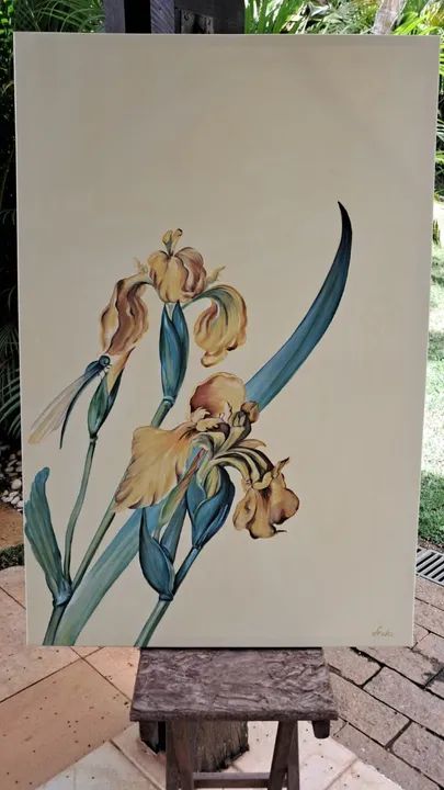 Pintura à óleo original e exclusiva - Libélula