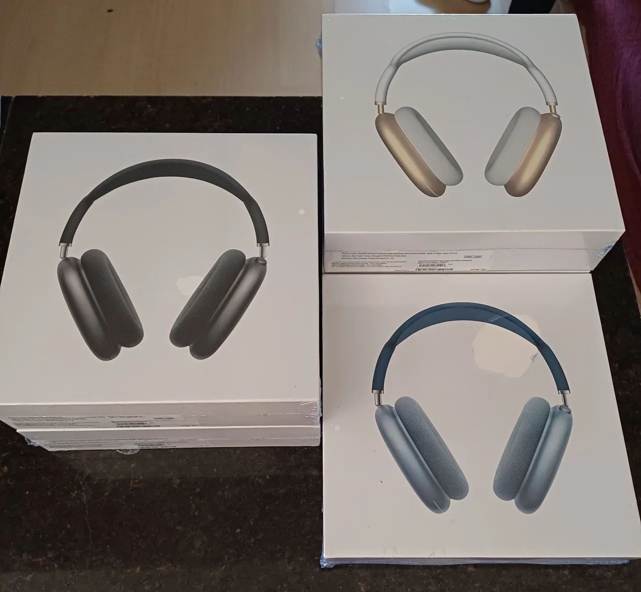 AIRPODS MAX NOVO CORES-PRETO,AZUL,BRANCO COM DOURADO