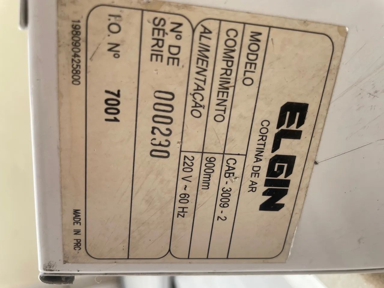 Cortina de Ar Elgin CAB-3009-2 900mm