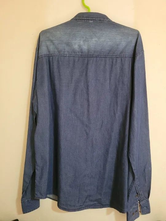 camisa jens manga longa -GG - Foto 2