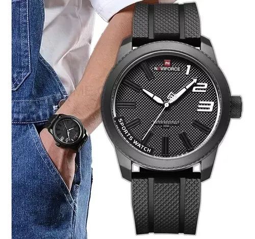 [NOVO] Relógio Naviforce NF9202T Preto Masculino - Robusto com Resistência 3Bar e Caixa 46 - Foto 3
