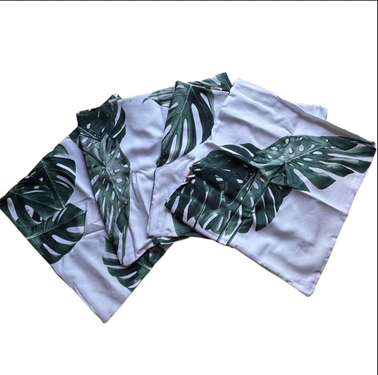 Kit 4 Capas de Almofada Decorativa Samambaia