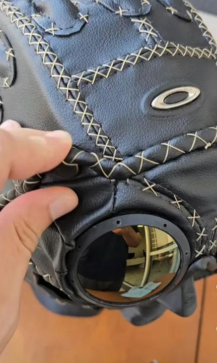 Touca da Medusa Oakley + Goggle c/ Lentes Gold - Foto 3