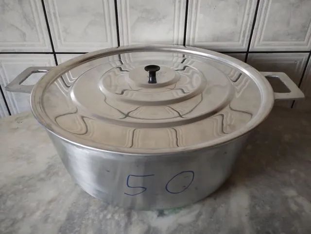 Panela de alumínio batido N50 grande na Promoção por 480 reais avista - Foto 3