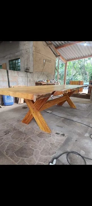 Mesa madeira maciça rústica  - Foto 3