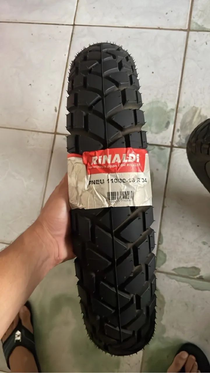Pneu Rinaldi traseiro 110/90-18 R34 titan / fan / xtz125 / fazer 150 factor xr 200