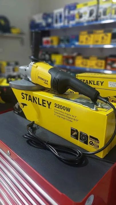 Esmerilhadeira Angular de 9" 2200w profissional - Stanley (Nova/Loja) - Foto 2
