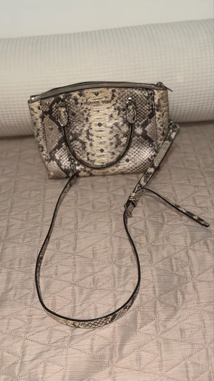 Bolsa Michael Kors Python Bege - Foto 2