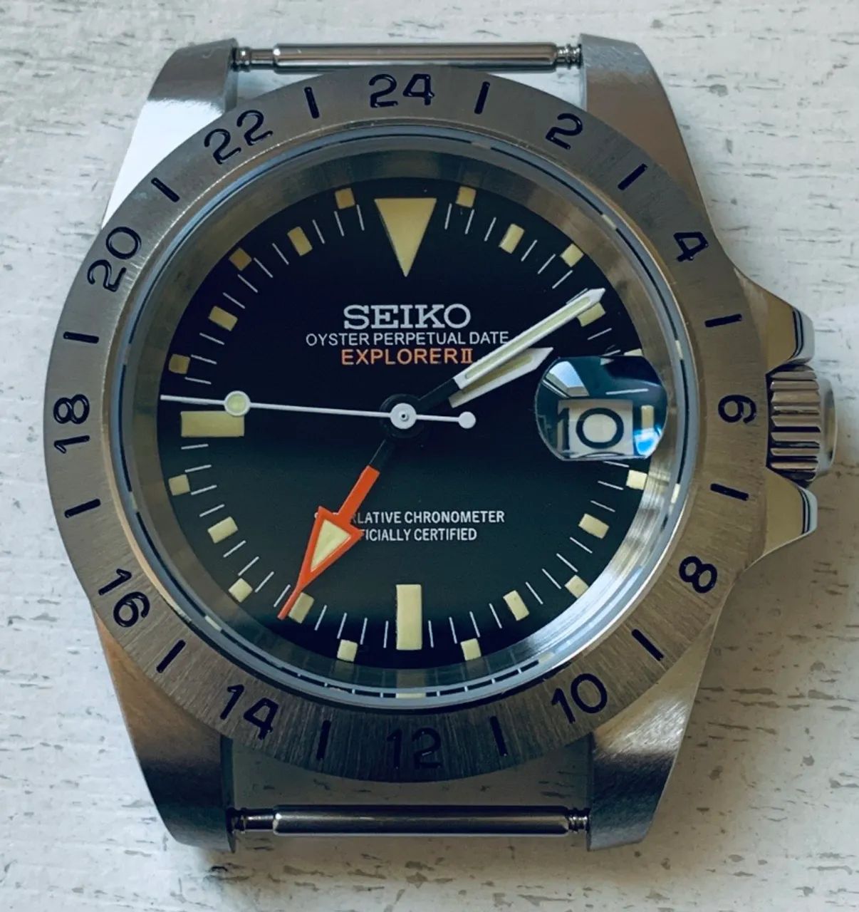 Relógio Seiko Oyster Explorer II - GMT - Mod - NH34 