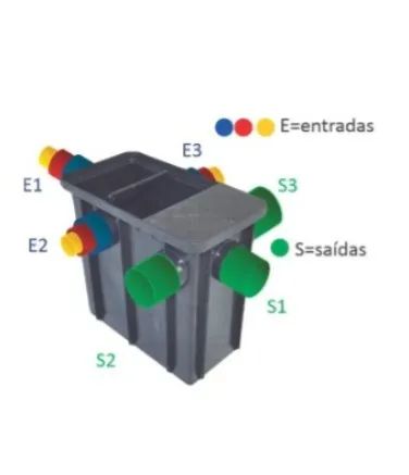 Caixa De Gordura Sifonada Preta Mallton - 50LT - Foto 2