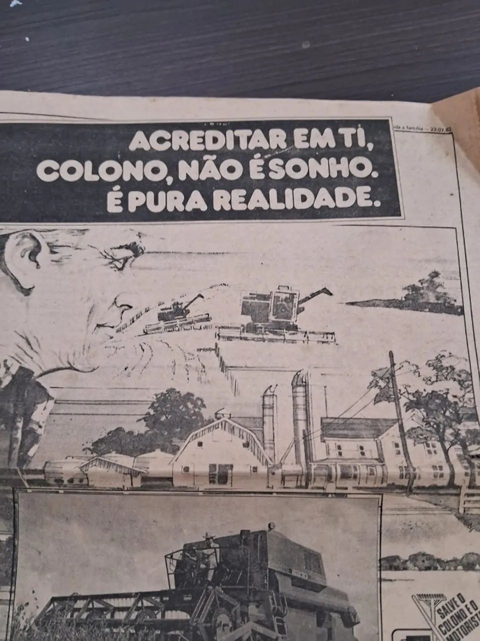 Parte Da Edição Do Jornal Da Manhã Do Dia 23-07-1983 Antiguidade - Foto 2