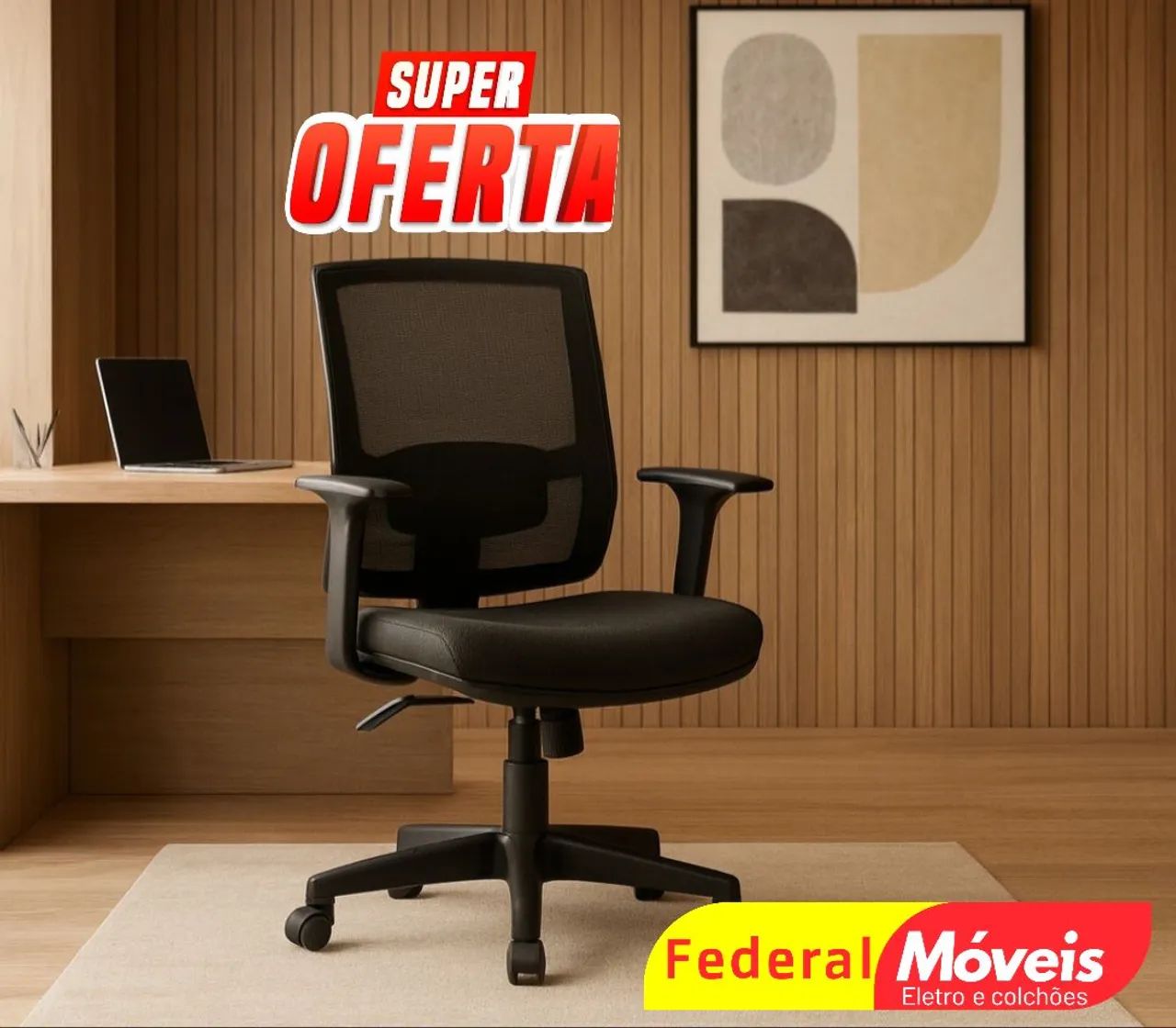 Cadeira Giratória Brizza Executiva - Design simples e funcional para o dia a dia!