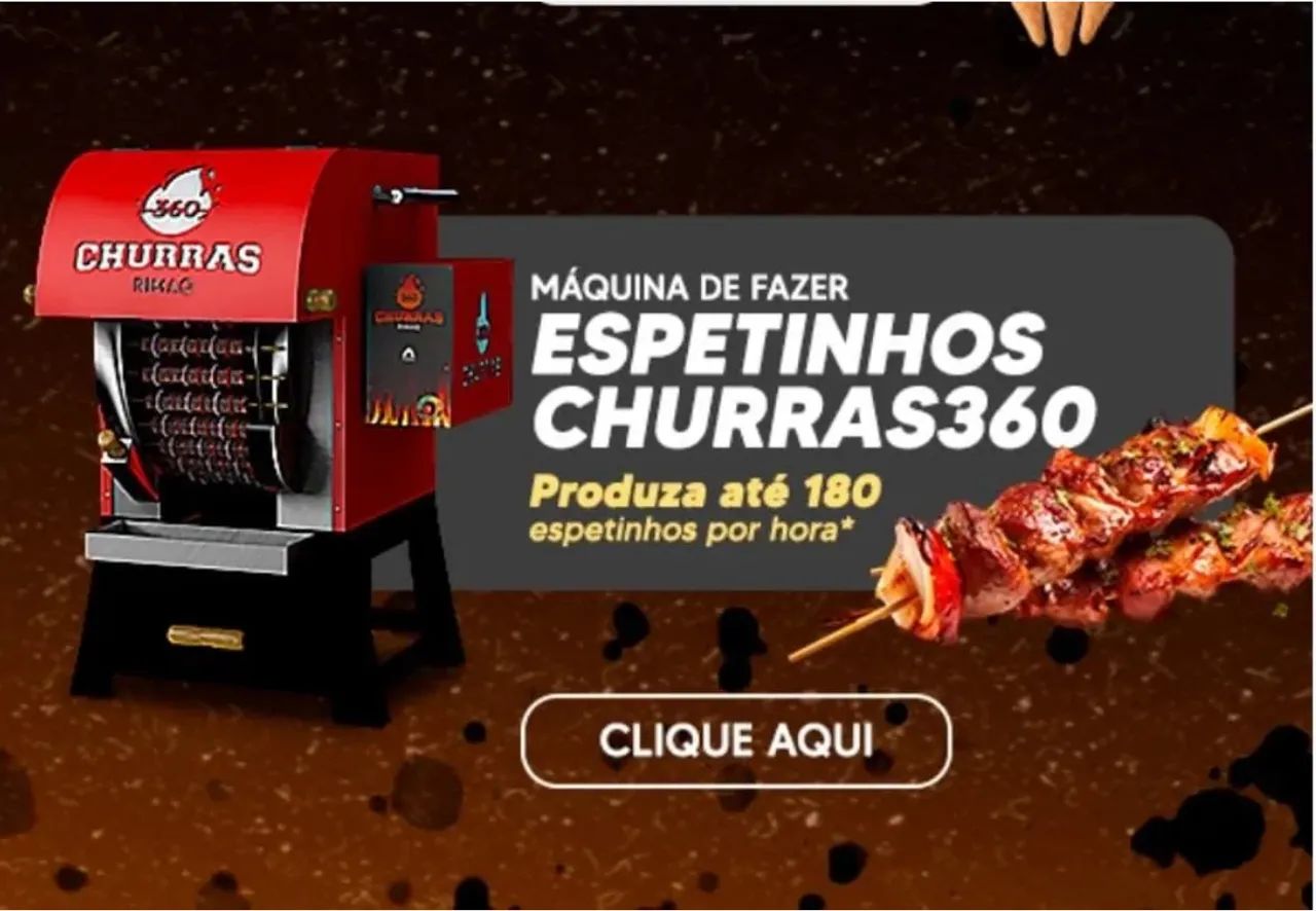 Máquina de Fazer Espetos Churras360 - Produza até 180 espetos por hora!