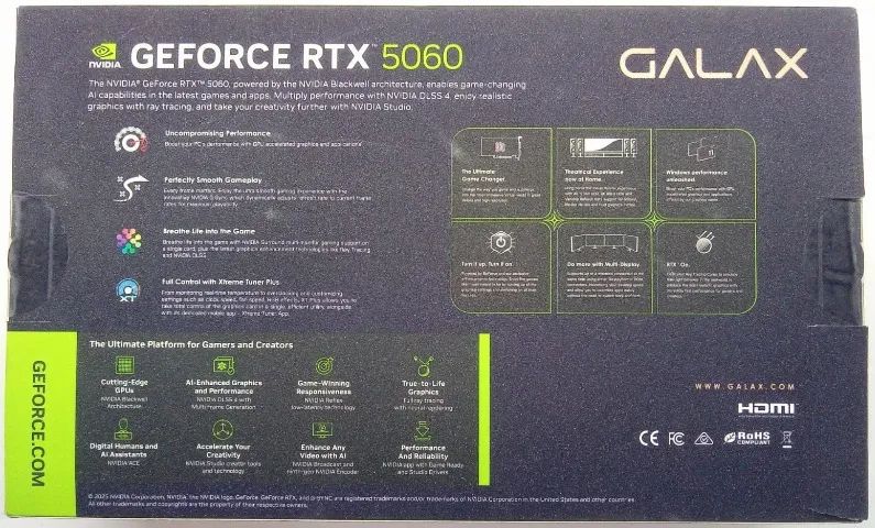 Placa de vídeo RTX5060 - Galaxy - G-Force - Lacrada - 8GB  - Foto 2