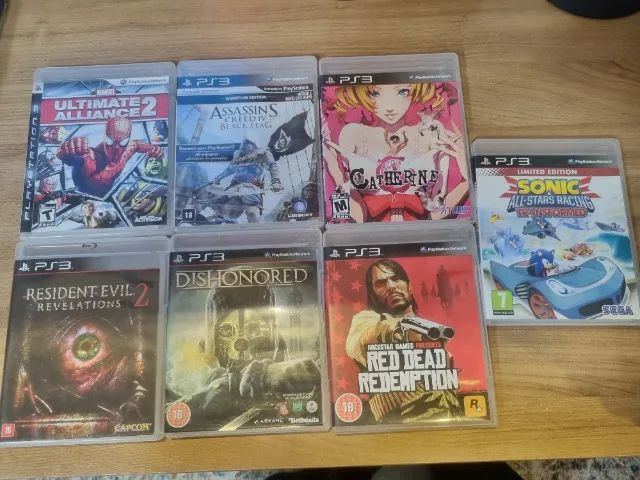 Jogos PS3 - Marvel Ultimate Alliance 2, Catherine, Red Dead, Dishonored, Resident Evil