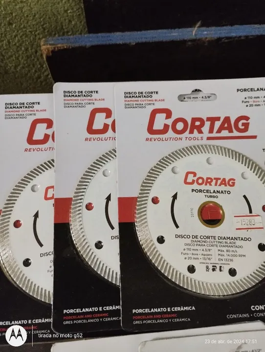 Disco de Corte Diamantato 110mm para Porcelanato e Cerâmica