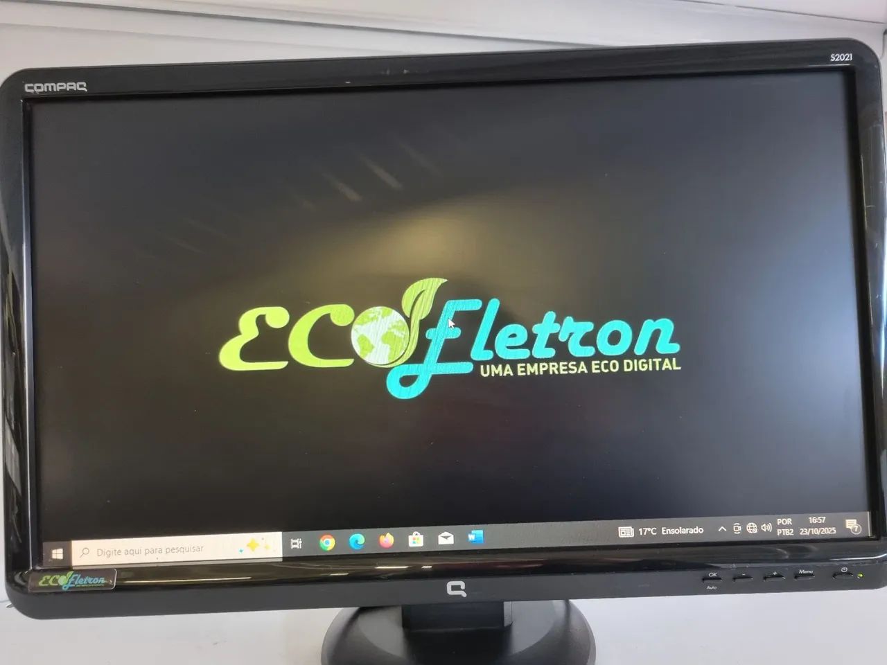 Monitor HP Compaq 20/21 Polegadas Widescreen VGA Ótimo Estado Preto - Foto 3