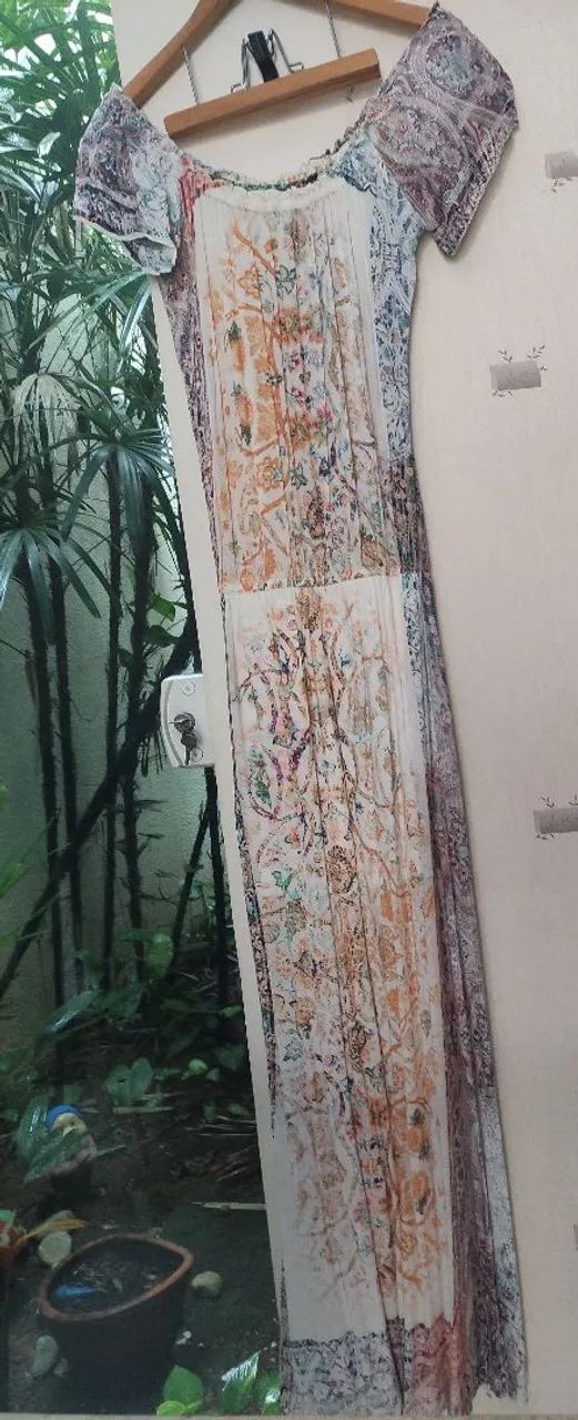 absoluto vestido longo viscose ombro a ombro - Foto 2