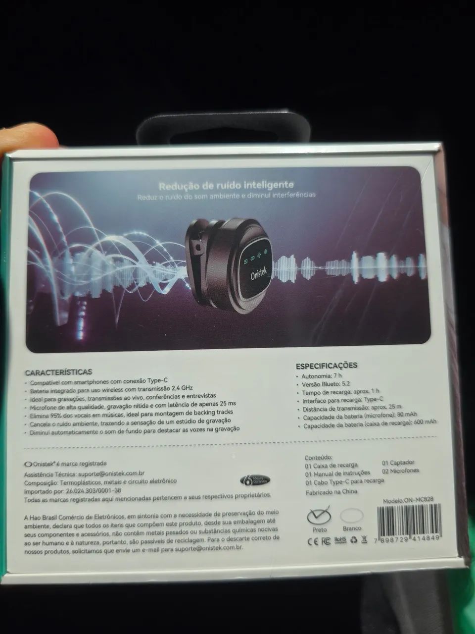 Kit 2 Microfones Wireless Onistek - ON-MC828 - Foto 3
