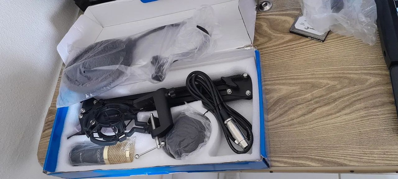 Microfone Condensador BM 800 Gamer Profissional com Braço Ajustável