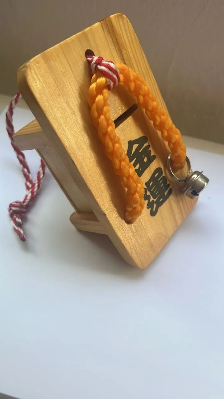 Cofrinho de madeira japonês vintage - Foto 2