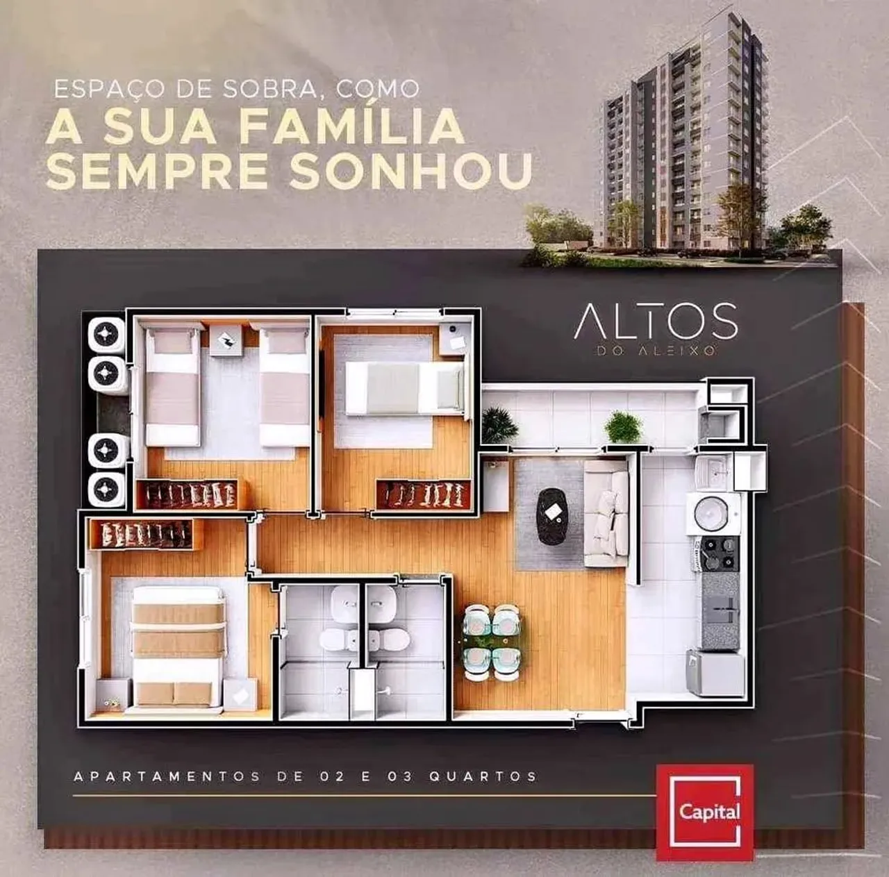 APARTAMENTO NA BOLA DO COROADO - 2 E3 QUARTOS COMPLETO COM LAZER PREMIUM