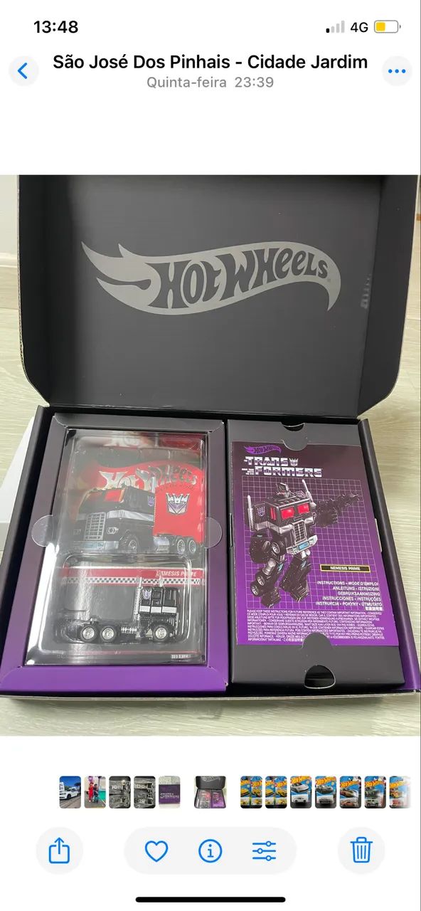 Hot Wheels Transformers Nemesis Rlc Optimus Prime 1:64 Preto