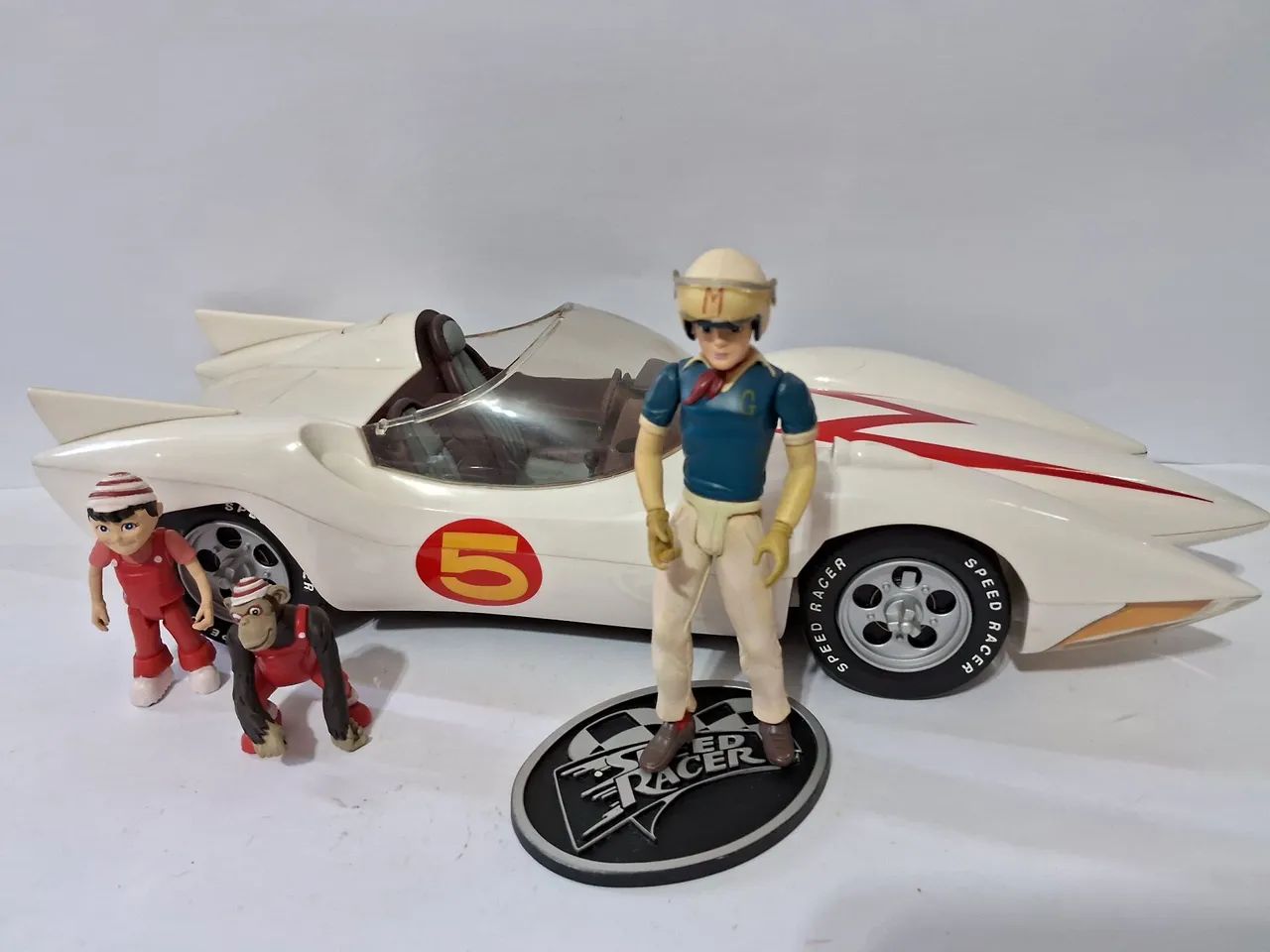 Resaurus Speed Racer Carro Mach 5 + Bonecos - Foto 5