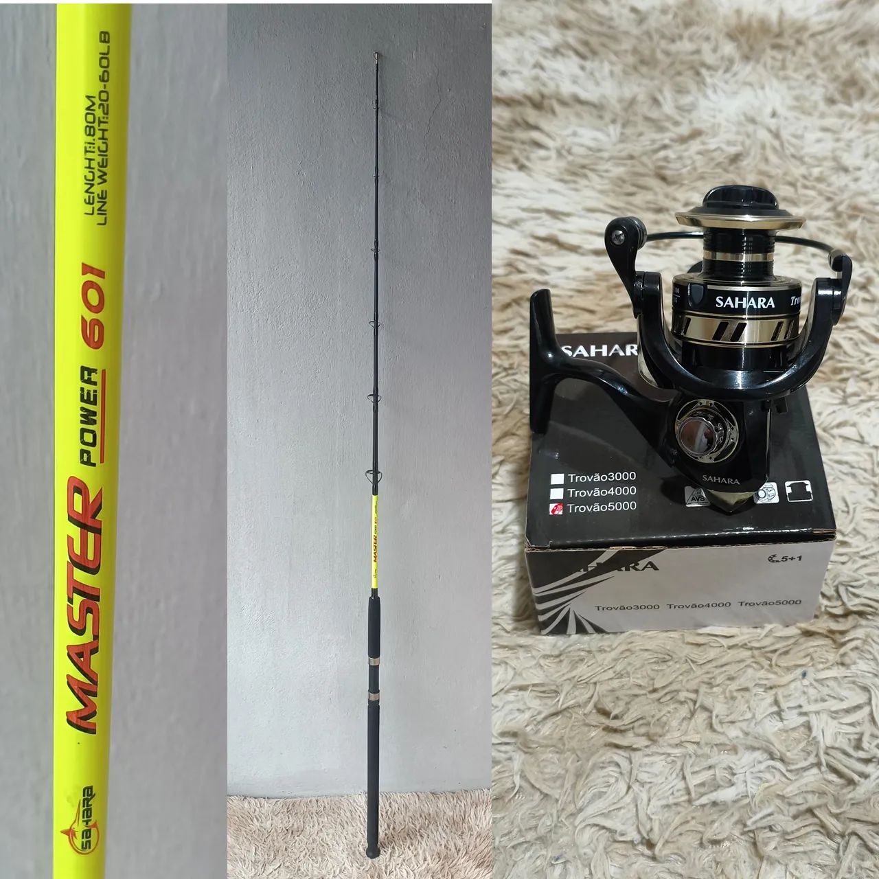 Vara Master 1,80m com molinete 5000
