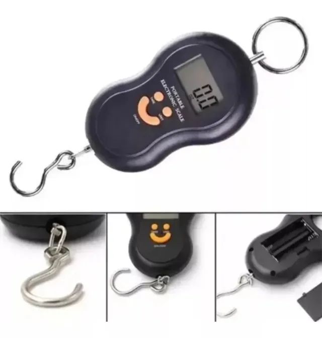 Balança Portátil Digital De Mão Bolsa Mala Até 50kg Stc-01 - Loja Coimbra Computadores  - Foto 5