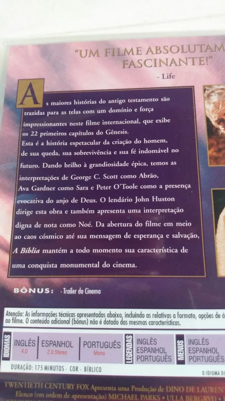 DVD original A Bíblia no início em ótimo estado  - Foto 5