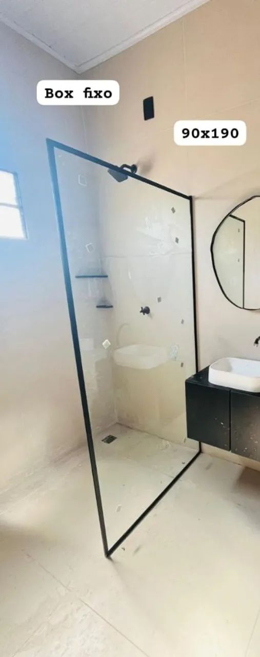 Box Fixo para Banheiro 90x190cm