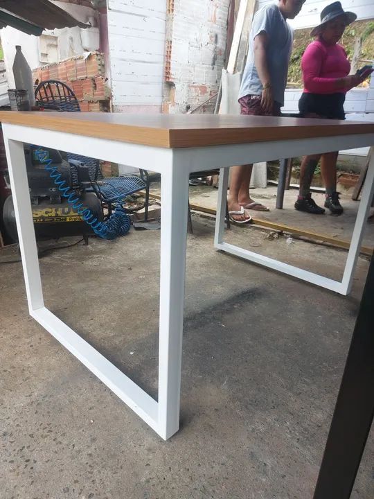 Mesa estilo industrial bse branca - Foto 2