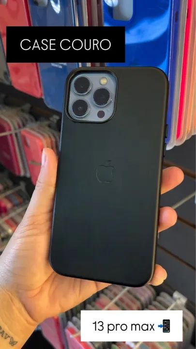 Case de Couro para iPhone 13 Pro Max