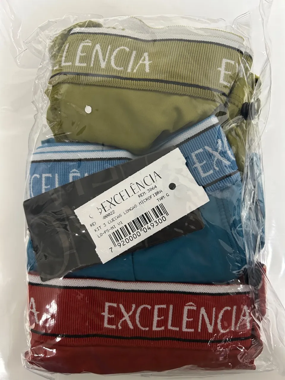Kit 3 Cuecas Longas Microfibra Excelência