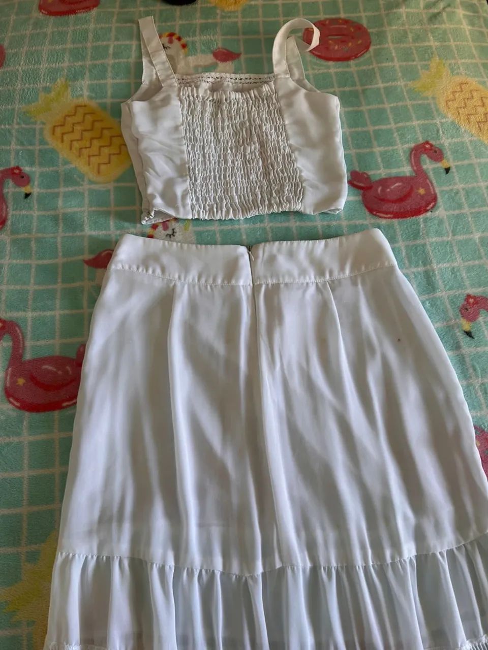 Conjuntinho branco  (saia longa e cropped) - Foto 4