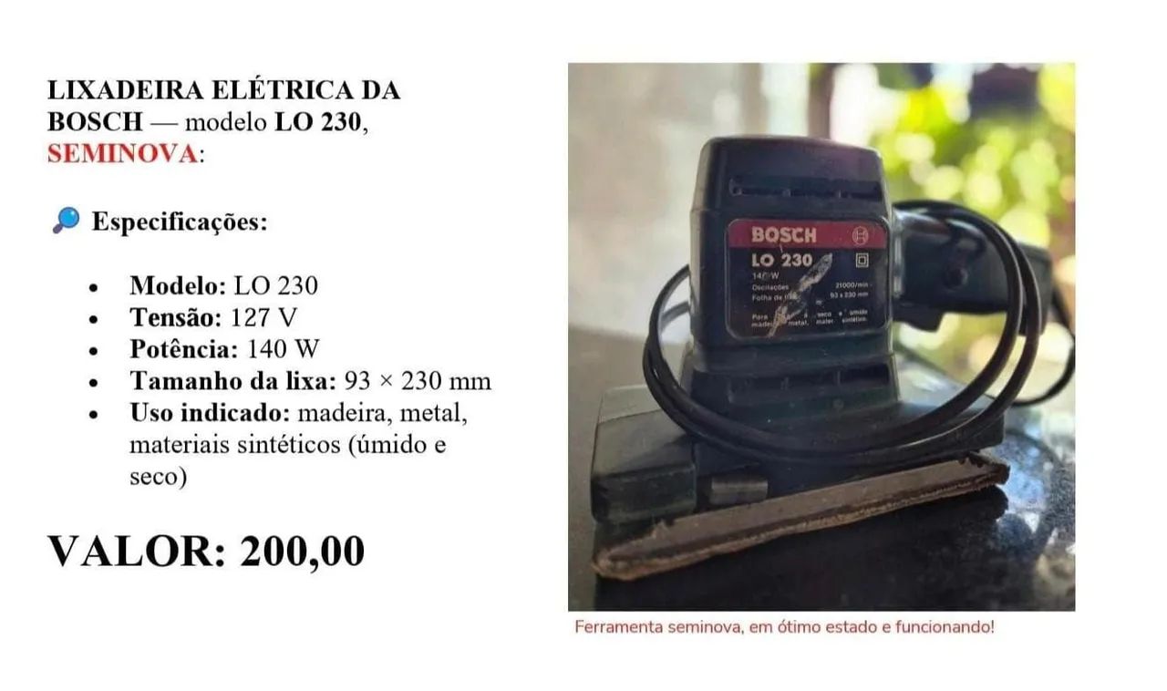 BOSCH ELECTRIC SANDER64728516530179121