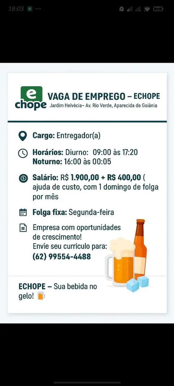 Contratação imediata 