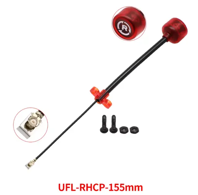 Antena VTX Rush Drone FPV 5.8ghz 1.2dbi Rhcp (Padrão UFL ou IPEX) 155mm