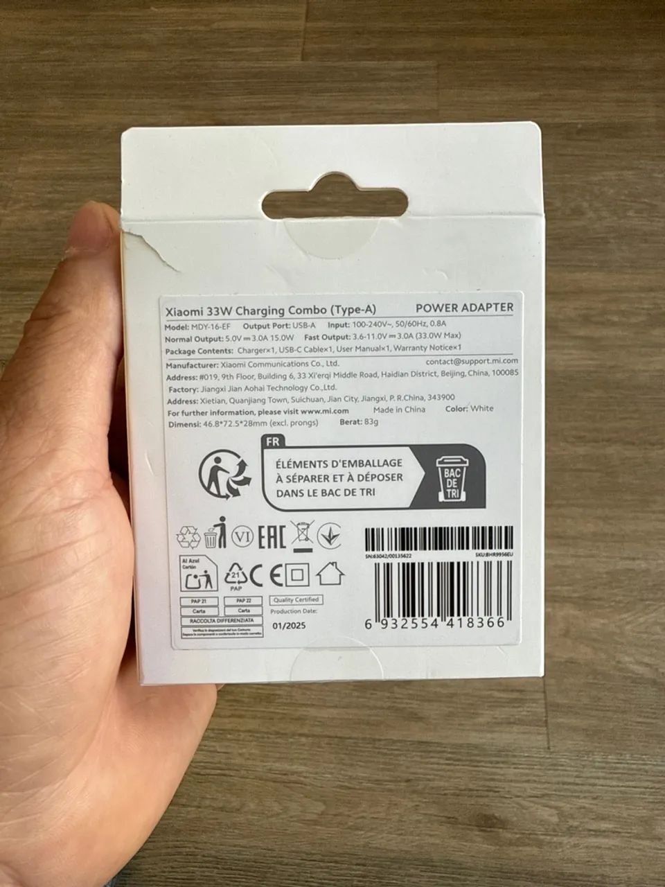Carregador Xiaomi 33W Charging Combo (Type-A) - Foto 3