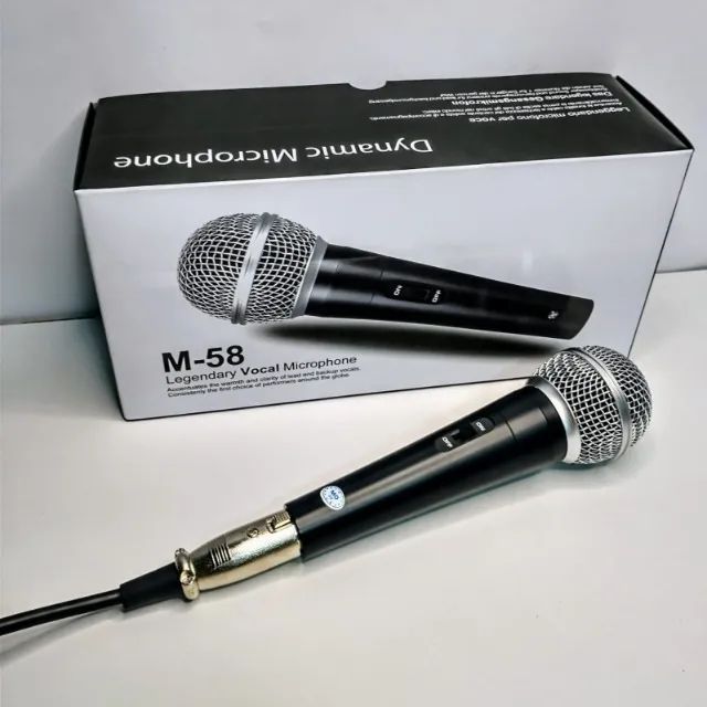 MICROFONE COM FIO PROFISSIONAL, 5 METROS DE COMPRIMENTO - ENTREGA GRATIS - Foto 2