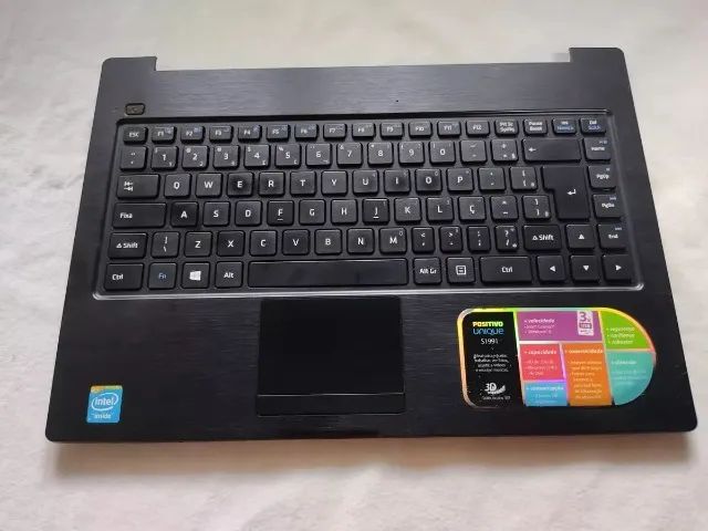 Carcaça completa Positivo Unique S1991 Teclado Pad tampa tela  - Foto 3
