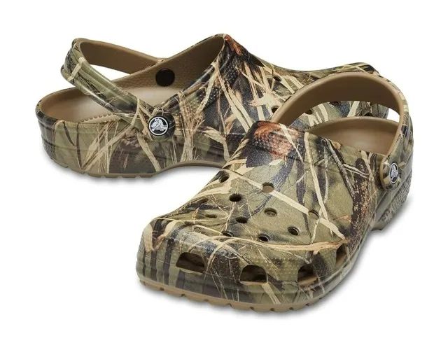 Crocs Classic Realtree Clog NOVO - 100% Original - Khaki / Multi No.35
