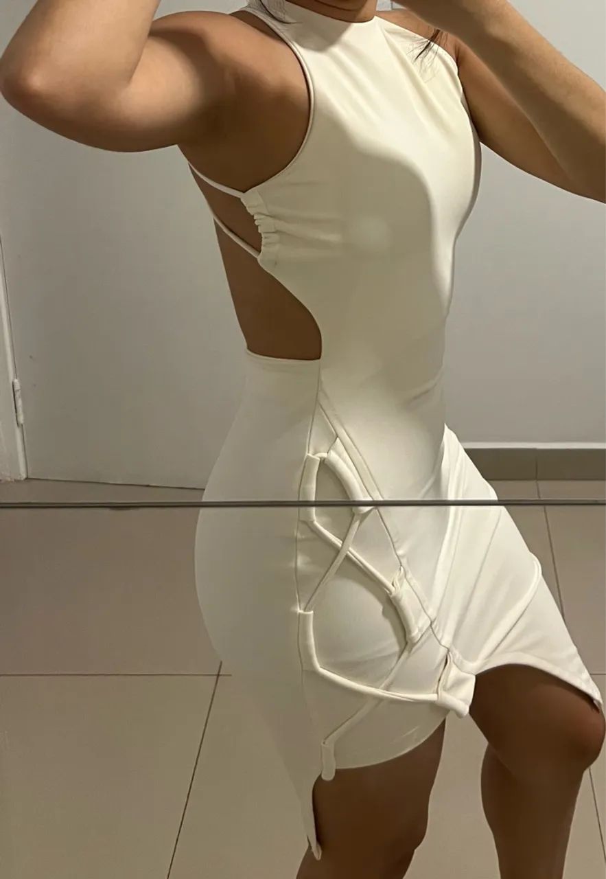 Vestido modelador branco P - Foto 3