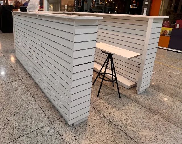 Quiosque em madeira - mdf branco - na tijuca + capa - Foto 3